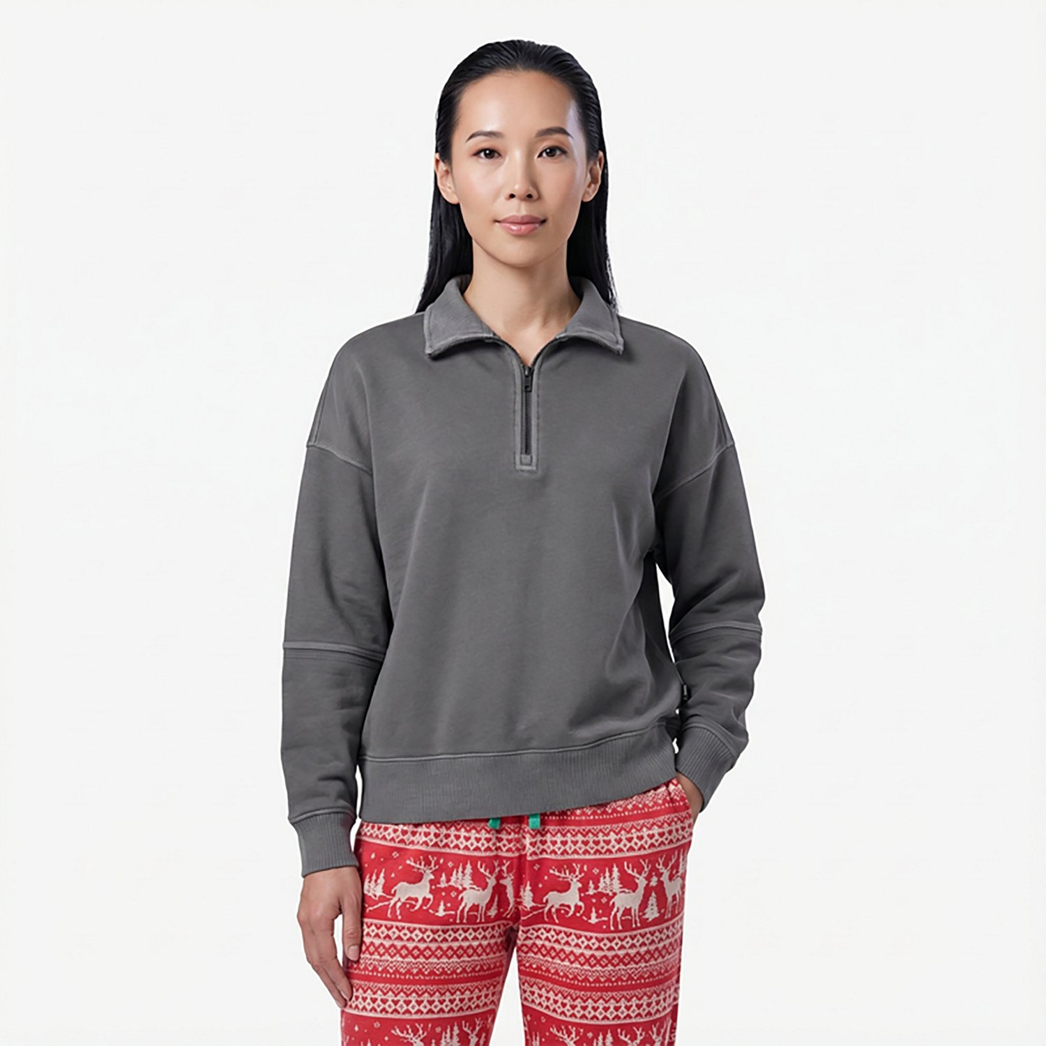 Magellan Outdoors Women's Campfire Washed 1/2-Zip Sweatshirt - view number 2