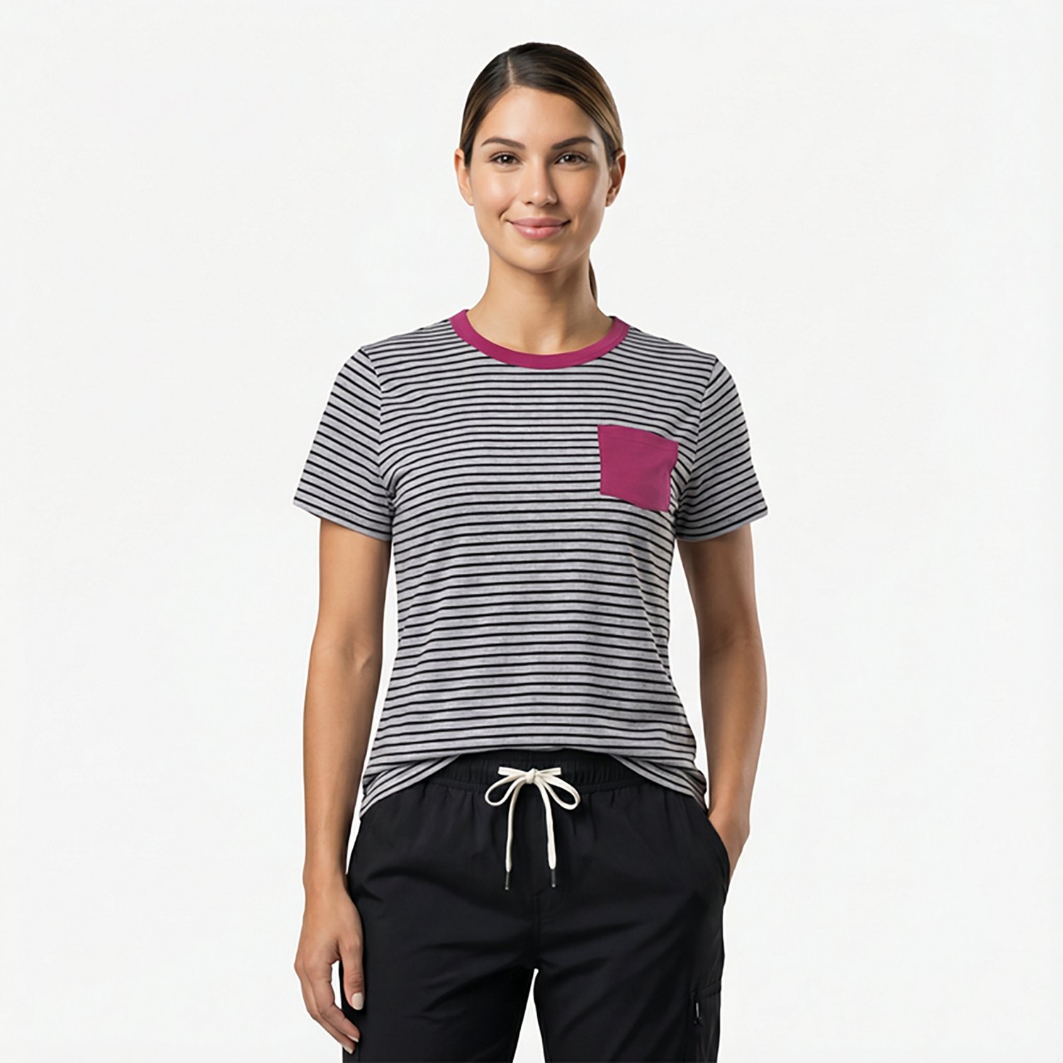 Magellan Outdoors Women's Barton Creek Striped Pocket T-shirt - view number 2
