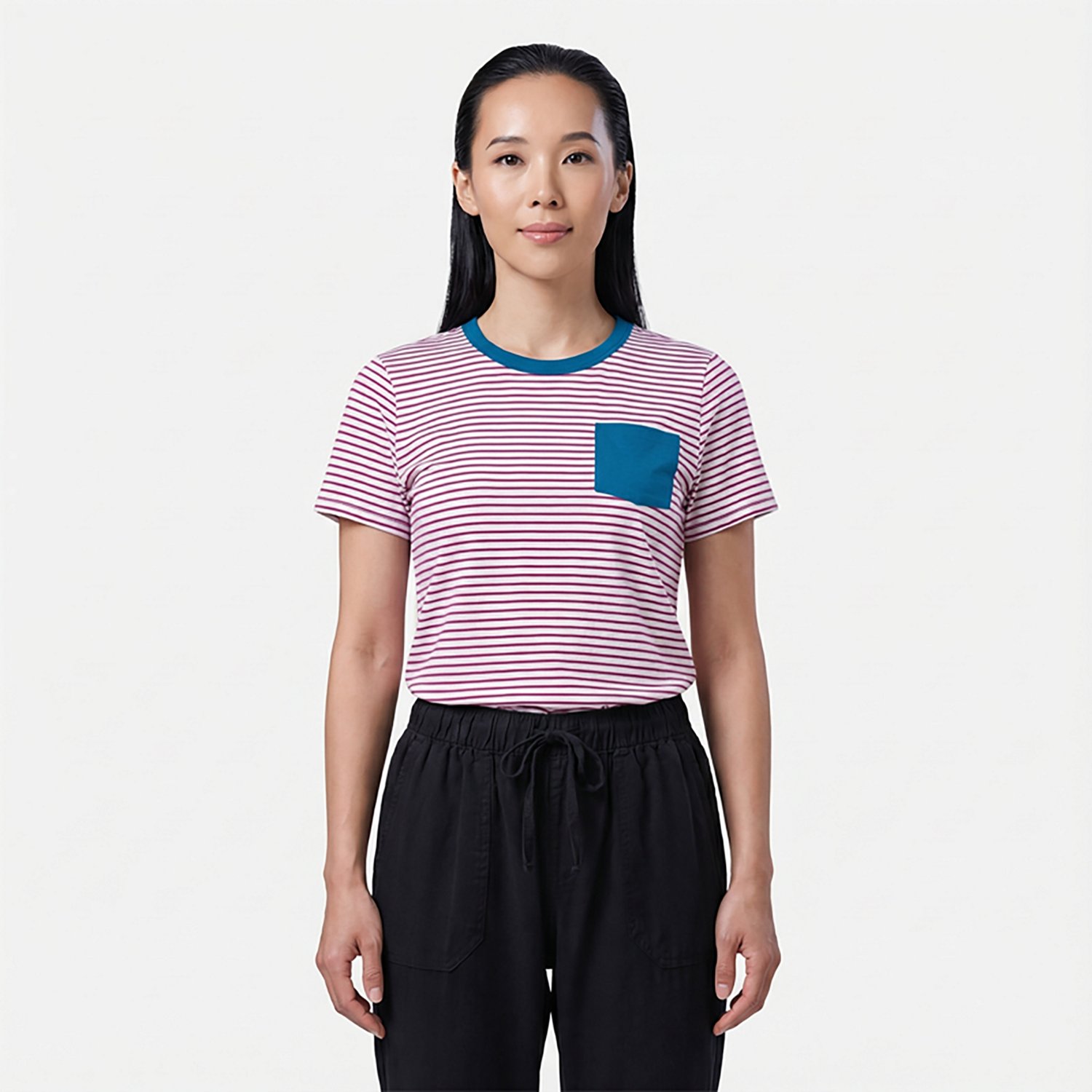 Magellan Outdoors Women's Barton Creek Striped Pocket T-shirt - view number 2