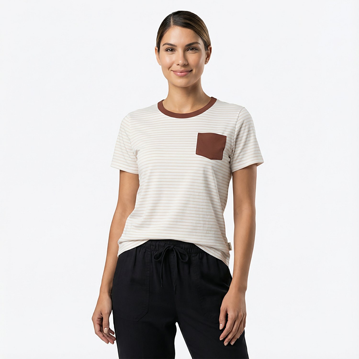 Magellan Outdoors Women's Barton Creek Striped Pocket T-shirt - view number 2