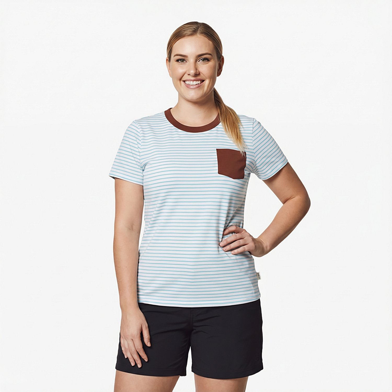 Magellan Outdoors Women's Barton Creek Striped Pocket T-shirt - view number 2