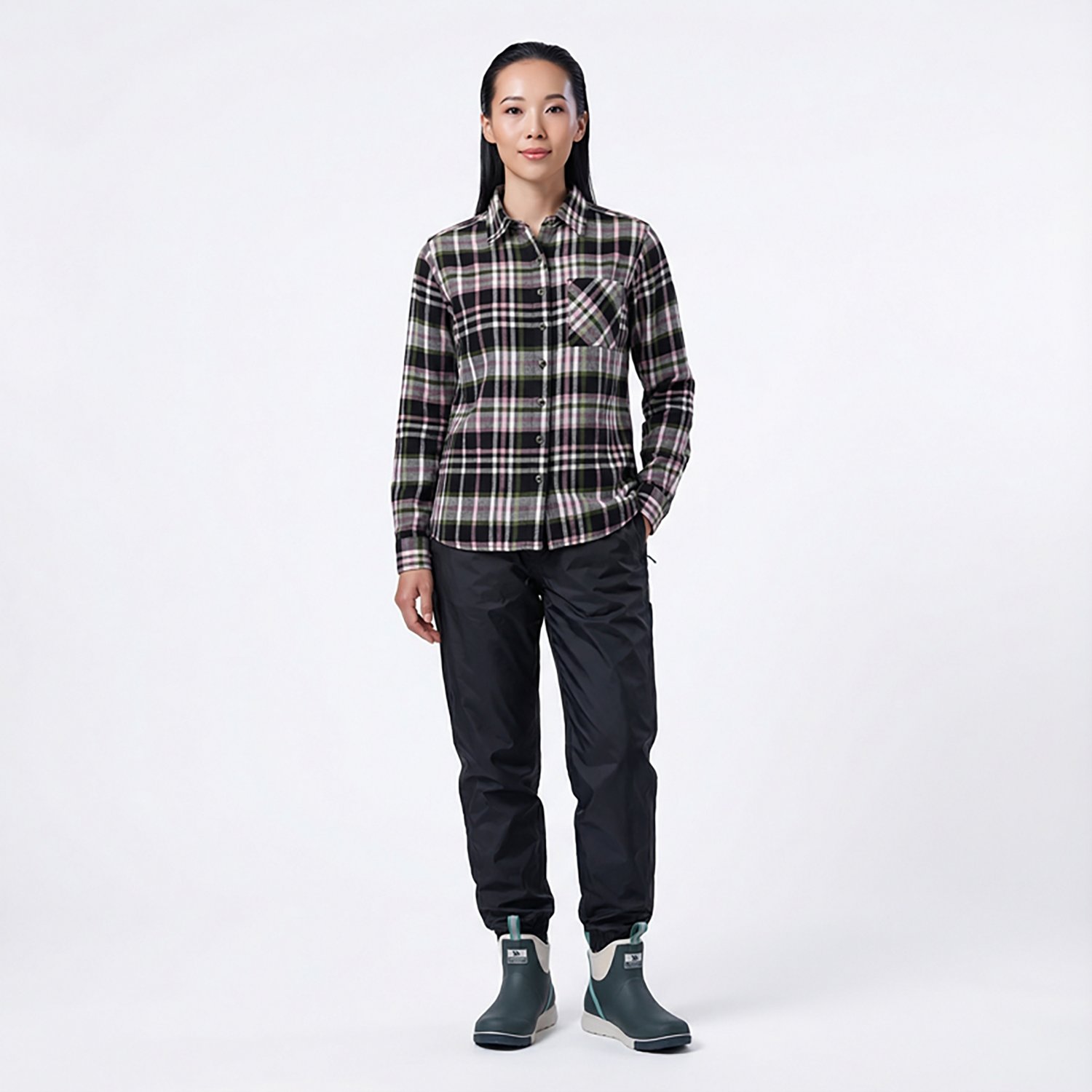 Magellan Outdoors Women's Willow Creek Plaid Long Sleeve Top - view number 3