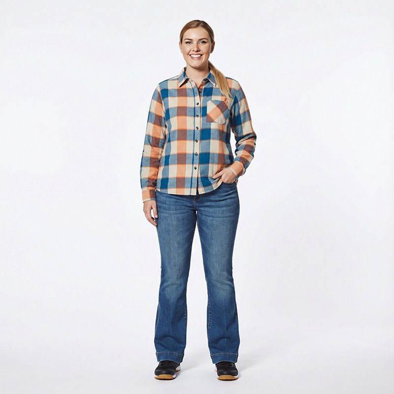 Magellan Outdoors Women's Willow Creek Plaid Long Sleeve Top-image
