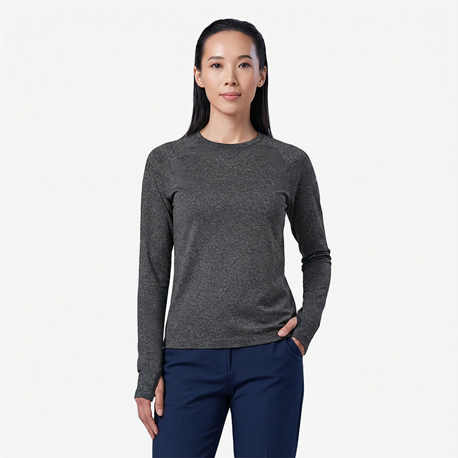 BCG Women's SMLS Rib Long Sleeve T-shirt - view number 2