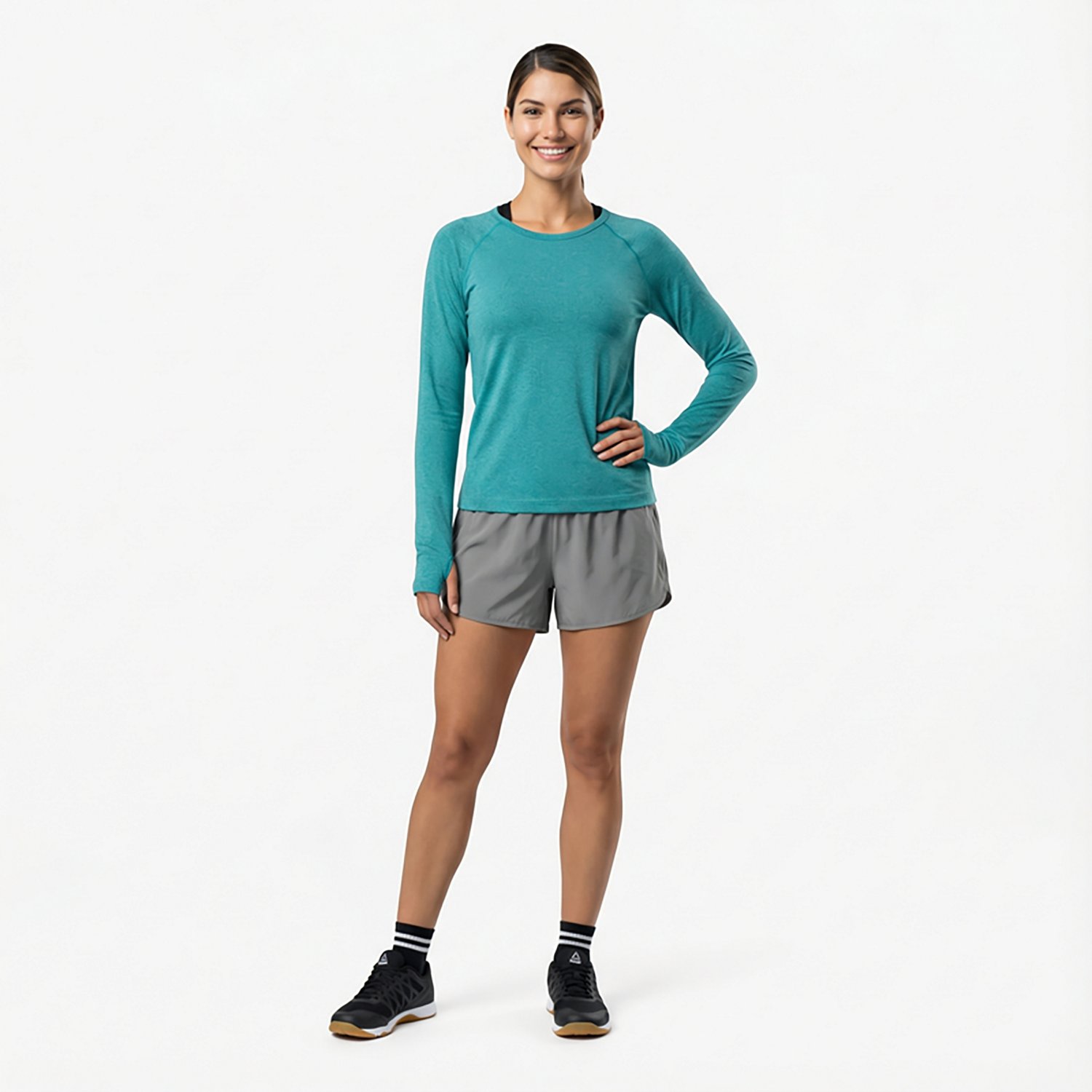 BCG Women's SMLS Rib Long Sleeve T-shirt - view number 2