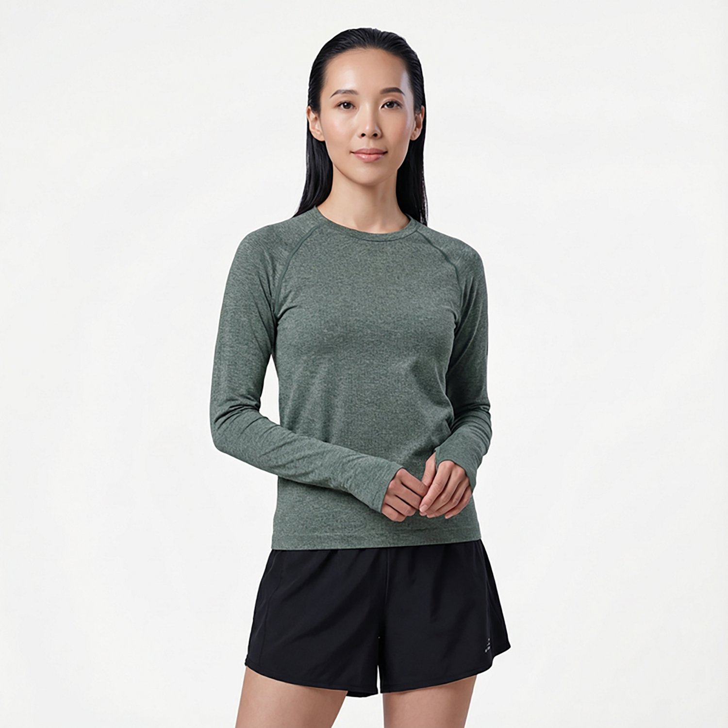 BCG Women's SMLS Rib Long Sleeve T-shirt - view number 4