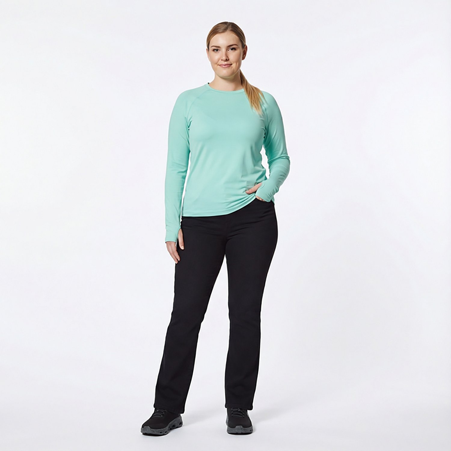 BCG Women's SMLS Rib Long Sleeve T-shirt - view number 2