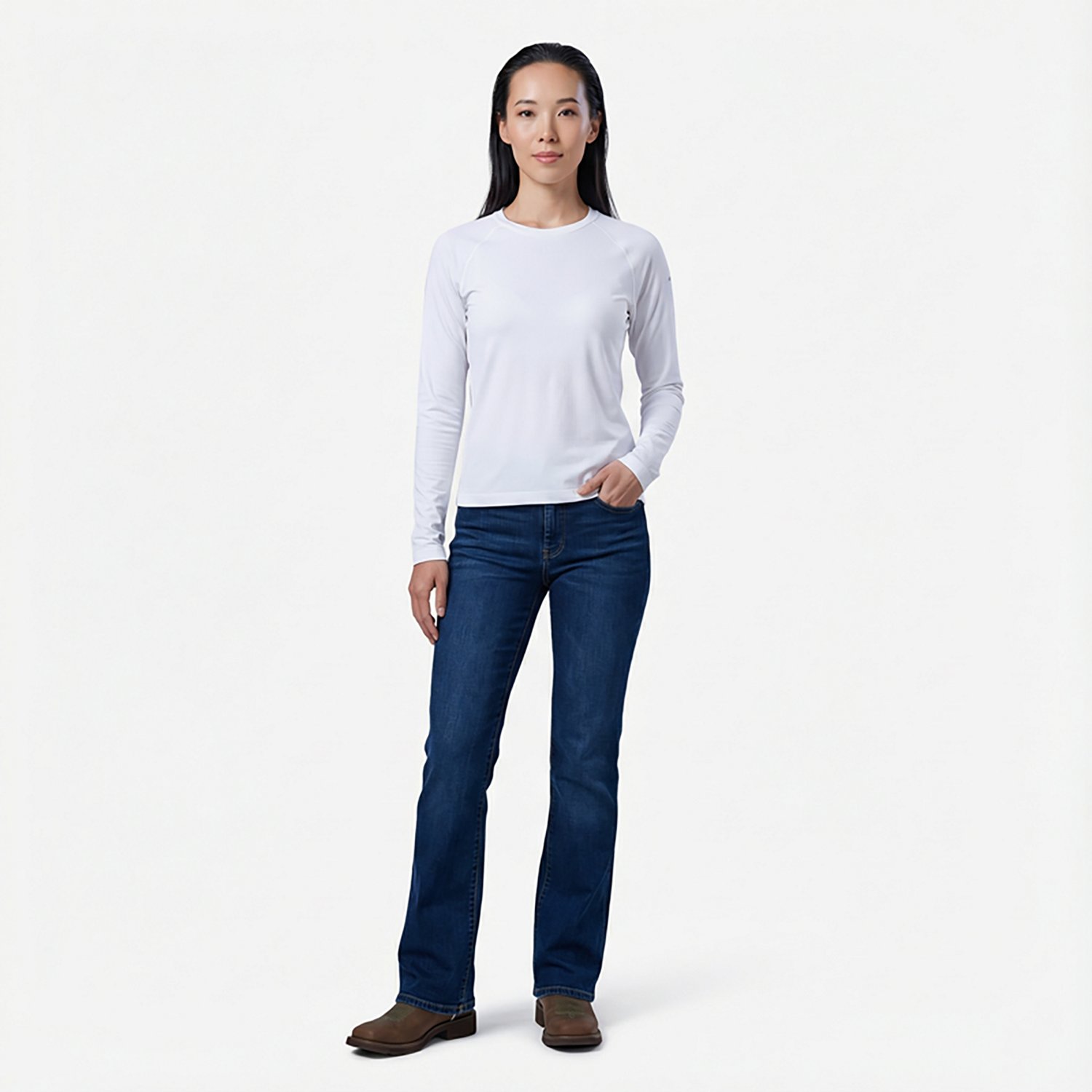 BCG Women's SMLS Rib Long Sleeve T-shirt - view number 3