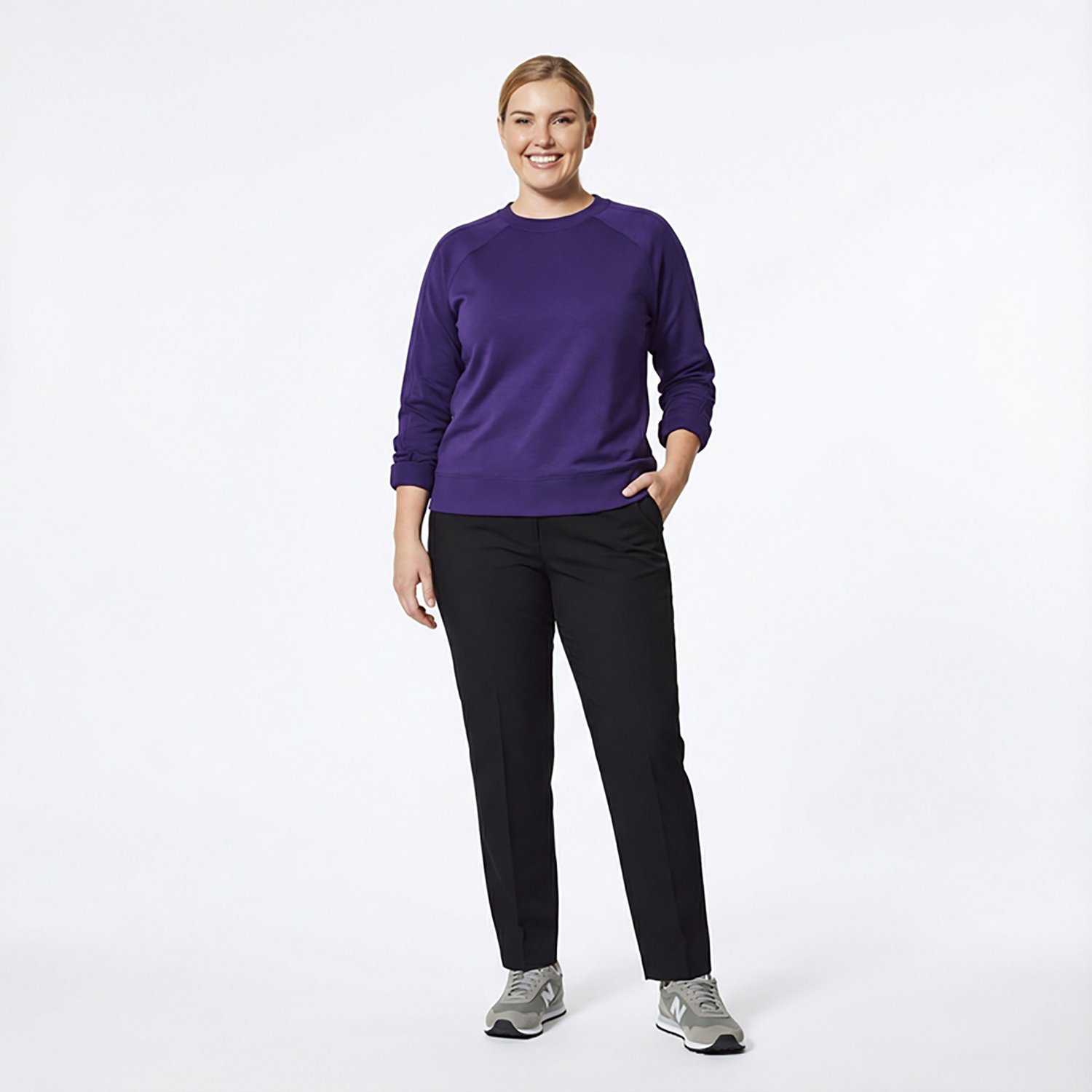 BCG Women's Fleece Long Sleeve Pullover Top - view number 3