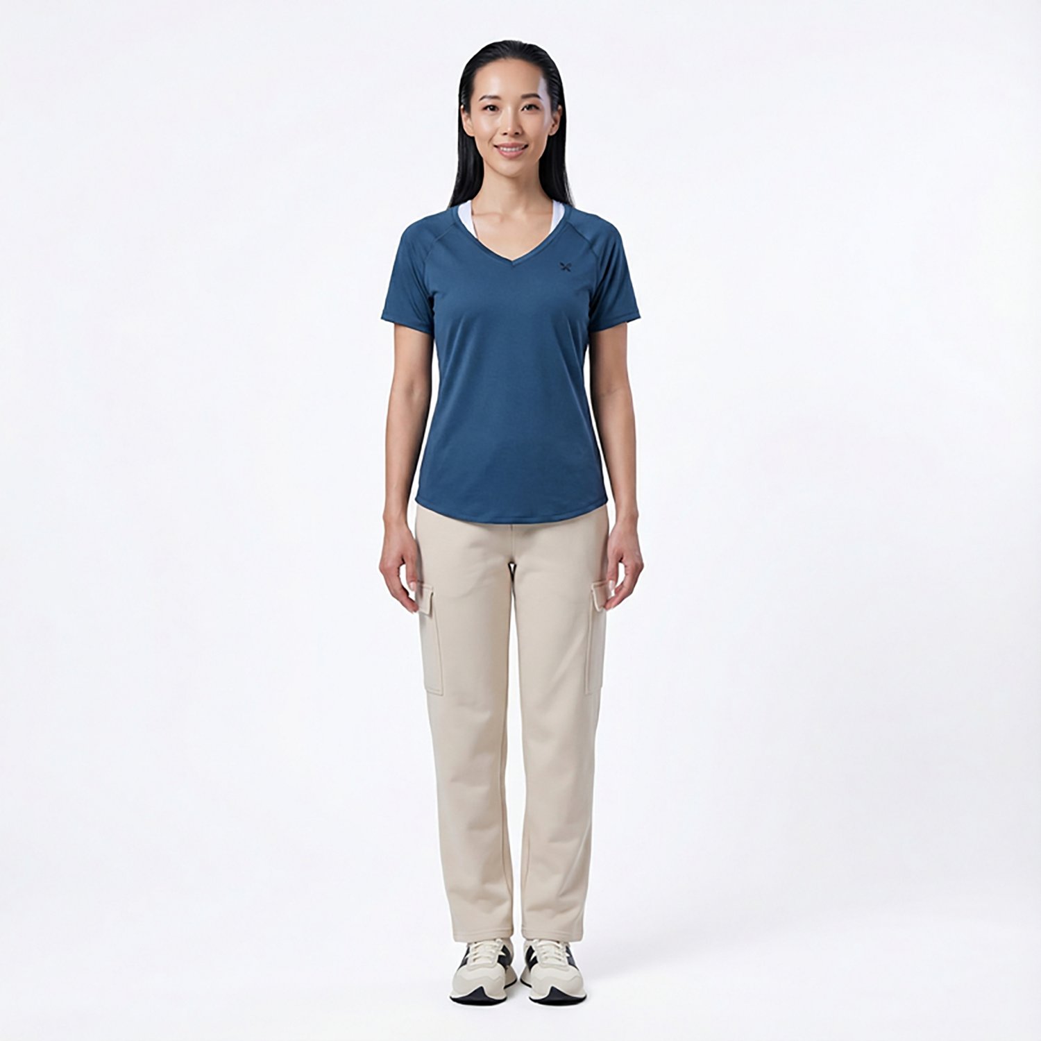 BCG Women's Lifestyle Wide Leg Fleece Cargo Pants