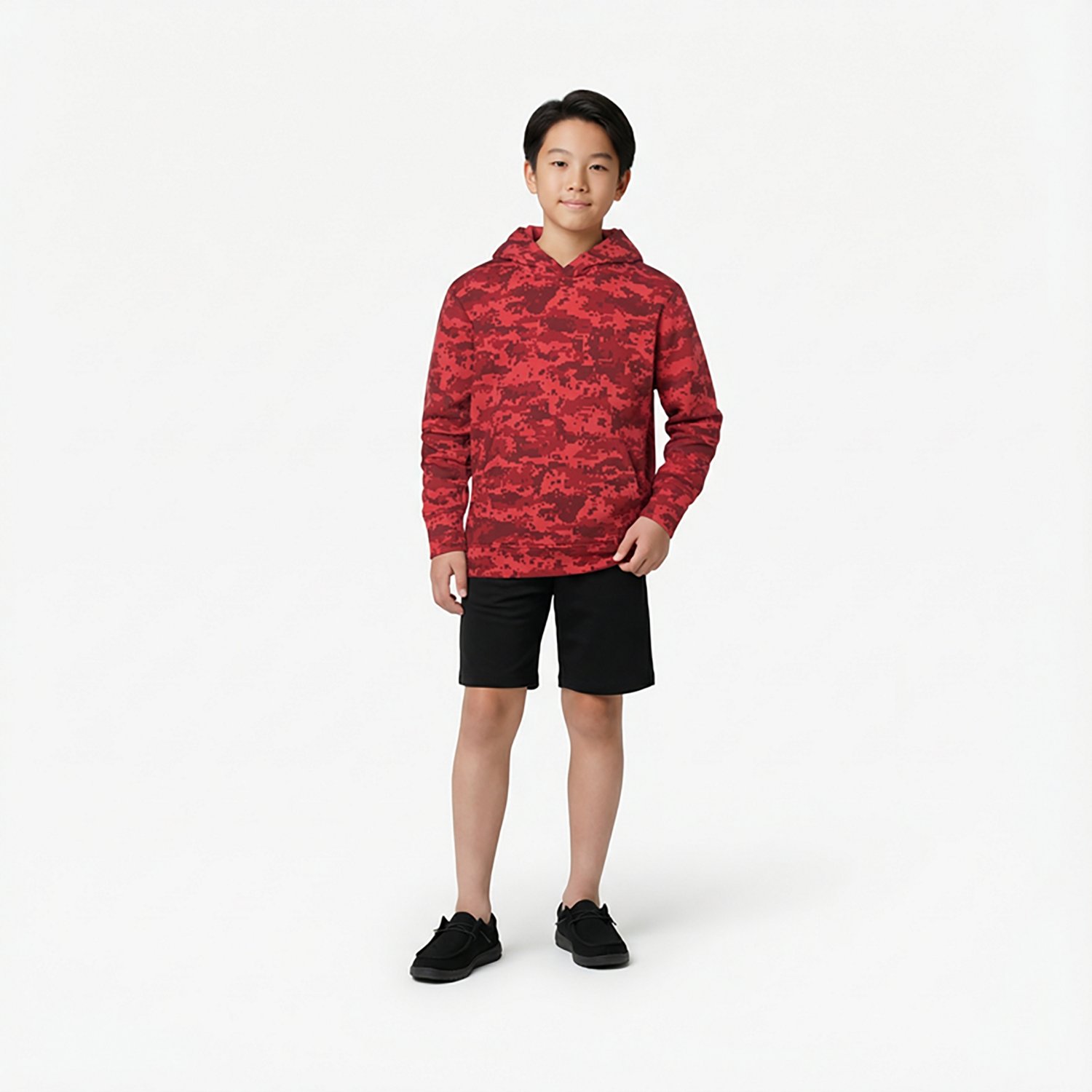 This BCG Boys' Lifestyle Cotton Fleece Camo Hoodie