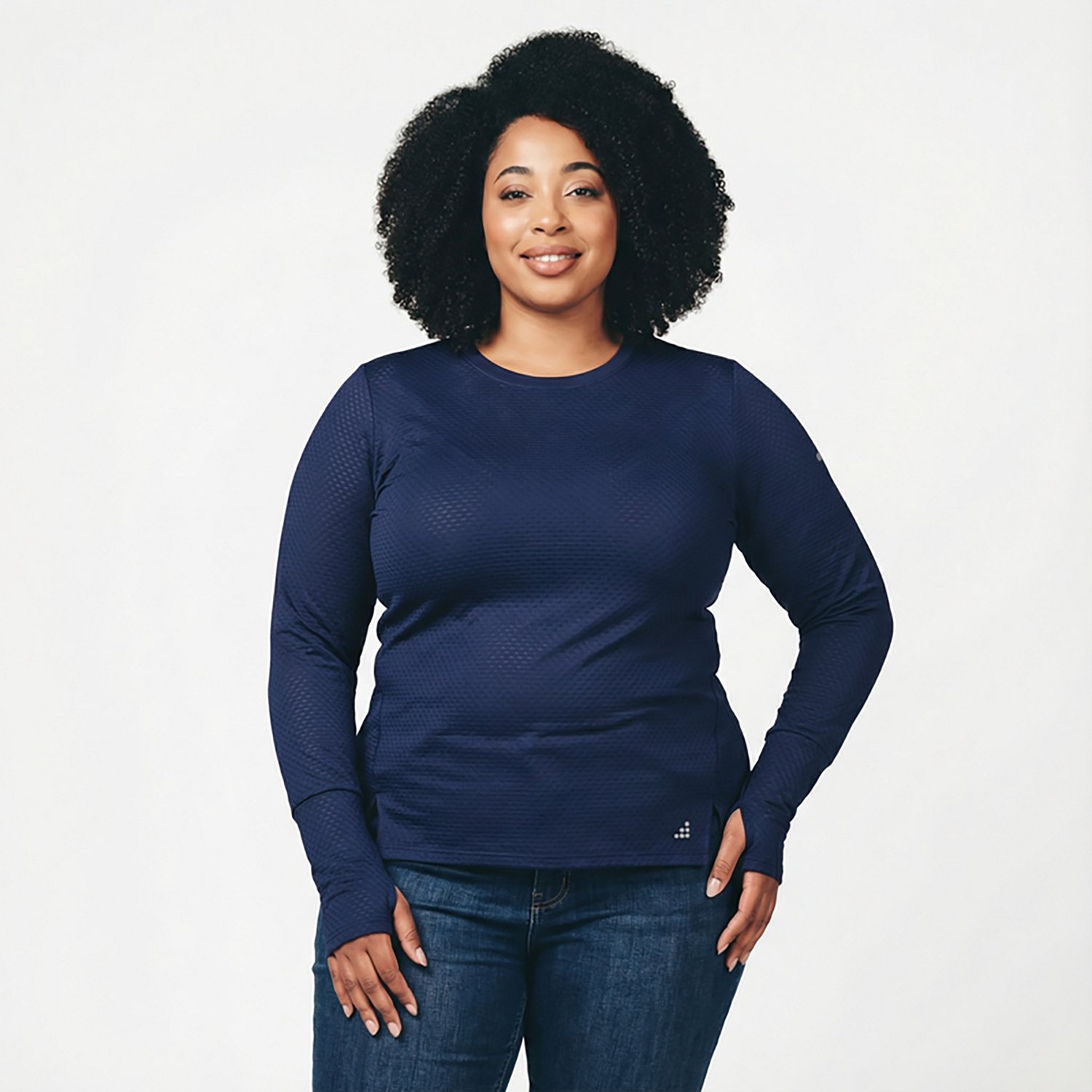 BCG Women's Texture Plus Size Long Sleeve T-shirt - view number 2