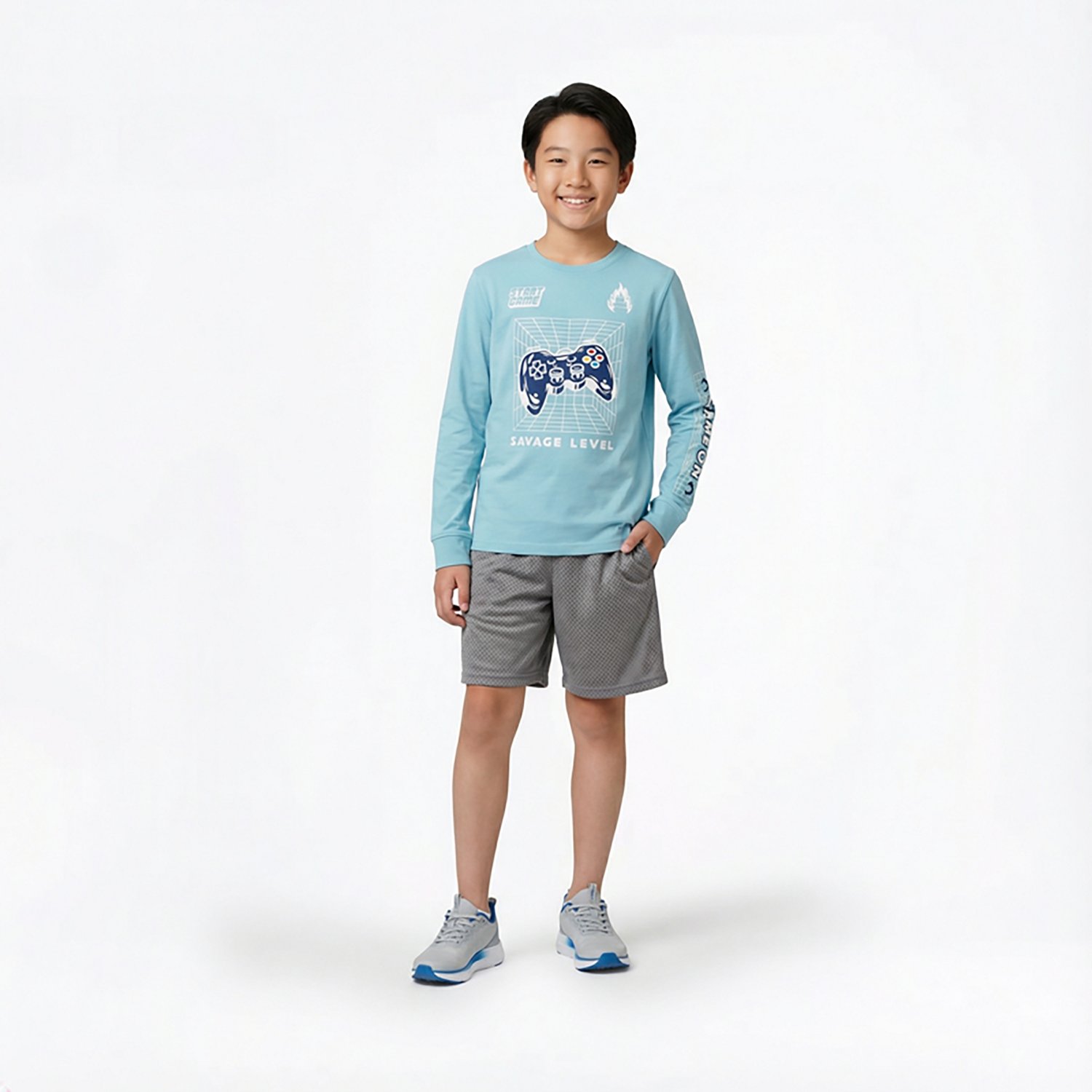 BCG Boys' Lifestyle Game On Long Sleeve T-shirt