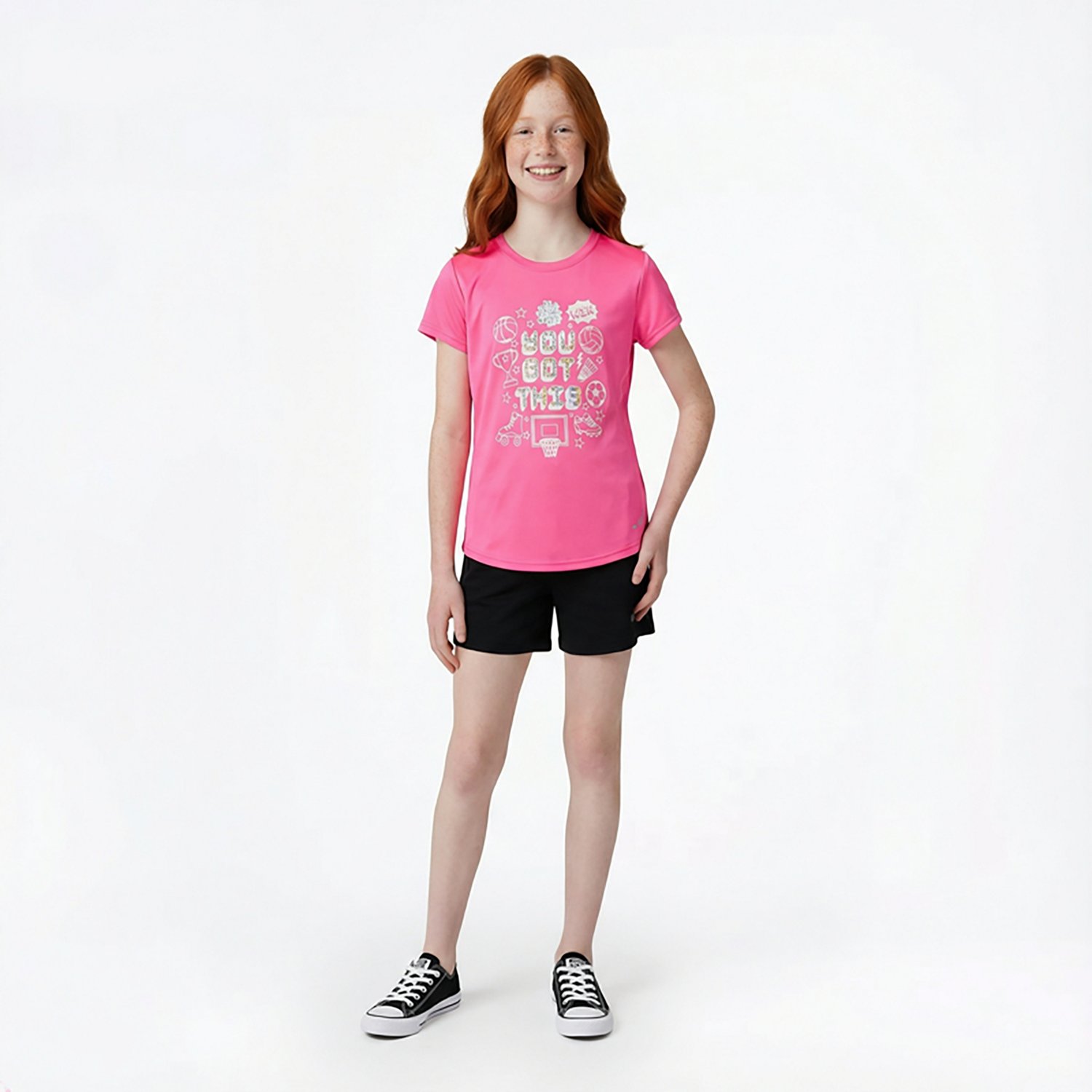 BCG Girls' Turbo GFX You Got This Short Sleeve Graphic T-shirt