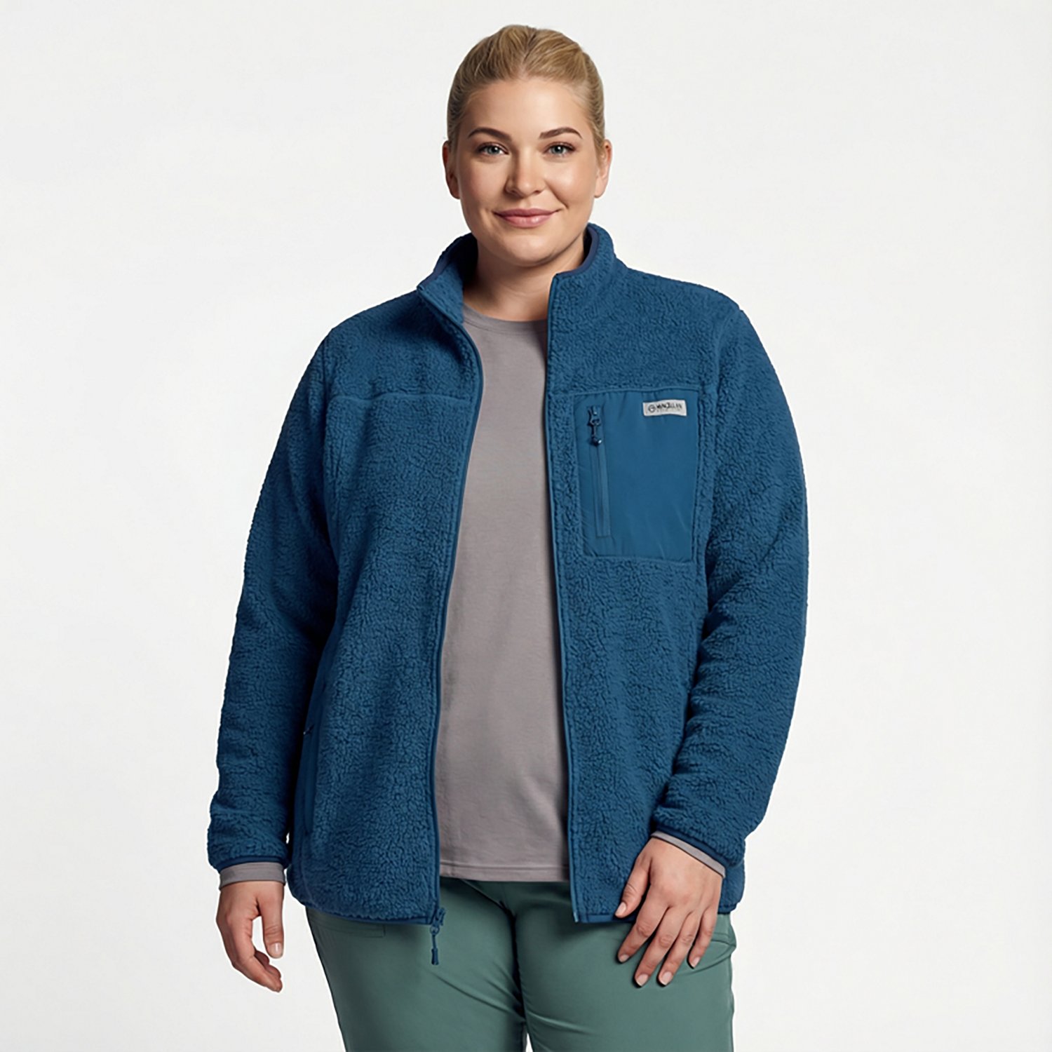 Magellan Outdoors Women's Plus Campfire Fleece Sherpa Jacket - view number 2