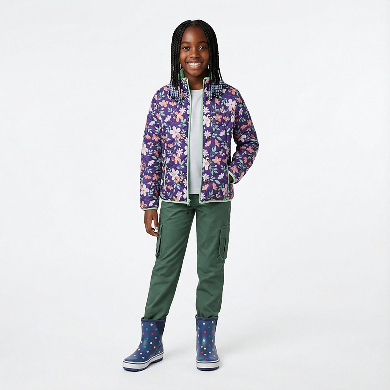 Magellan Outdoors Girls' Lost Pines Reversible Puffer Jacket