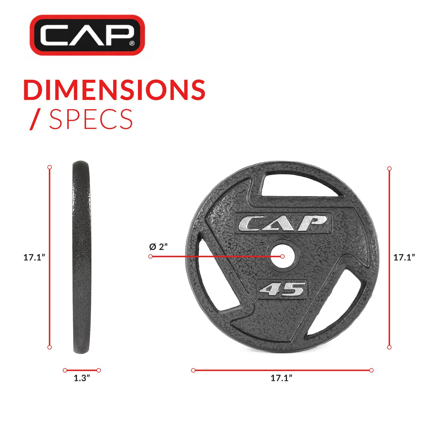 CAP Barbell 45 lb. Olympic Grip Plate - view number 3