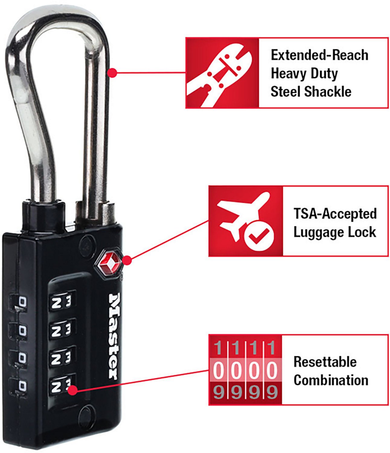 Master Lock TSA-Accepted Combination Luggage Lock - view number 2