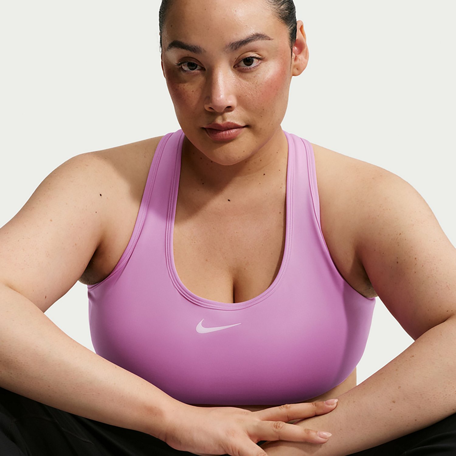 Nike Women's Dri-FIT Swoosh Medium Support Plus Size Sports Bra - view number 5