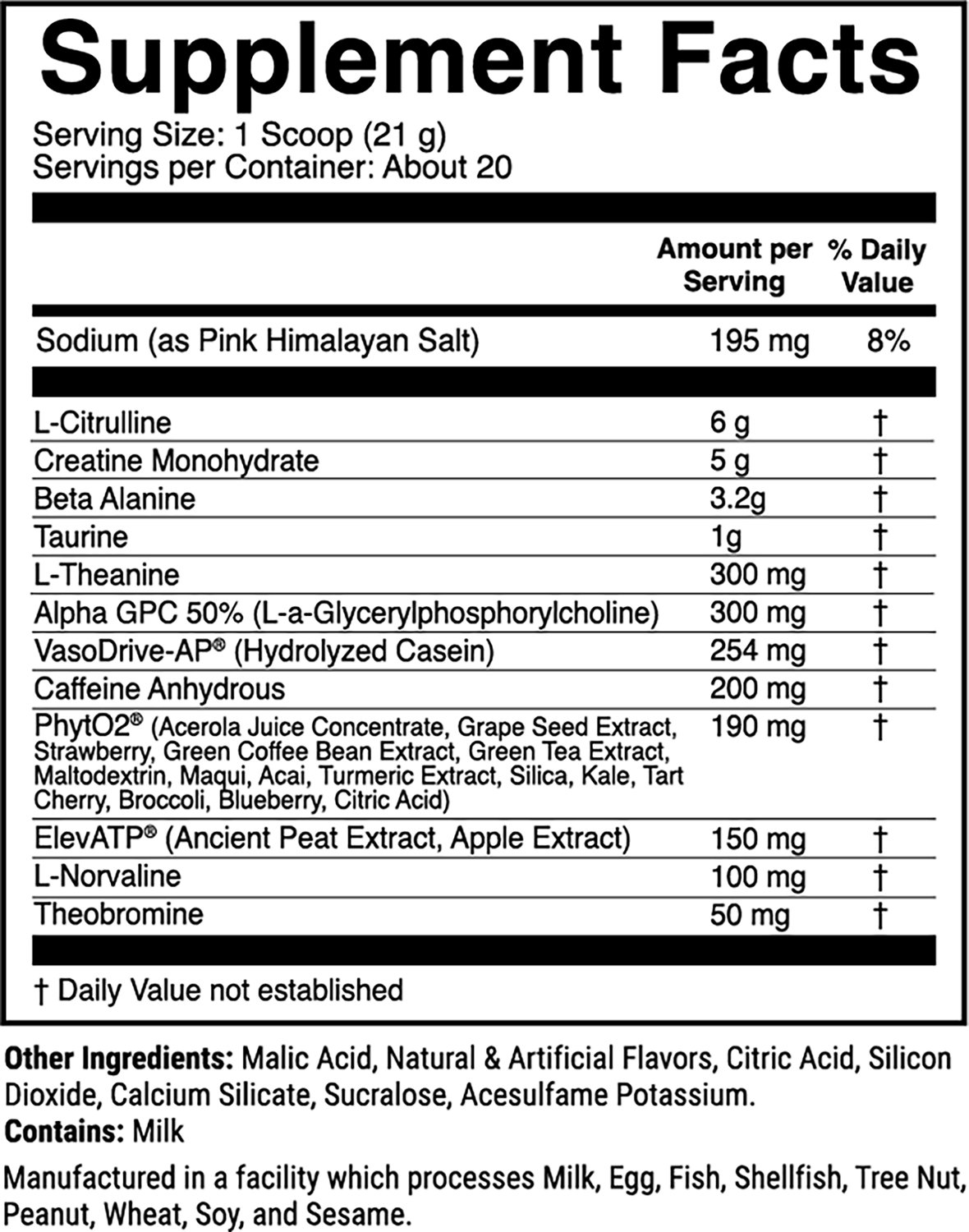  1st Phorm PROJECT 1 Pre-workout 20 servings - view number 2