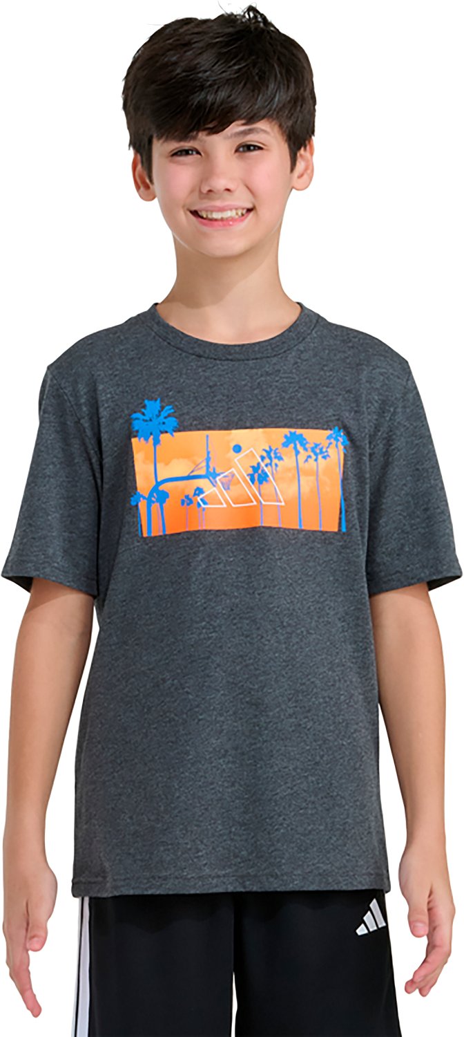 adidas Boys' Basketball Tropical Short Sleeve T-shirt