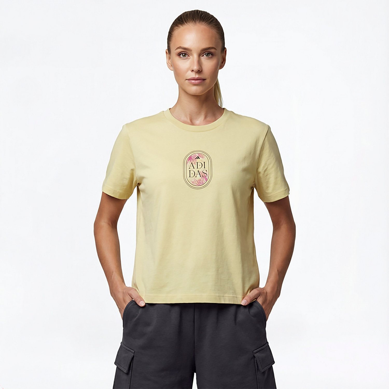 adidas Women's Jet Set Palms Graphic T-shirt - view number 2