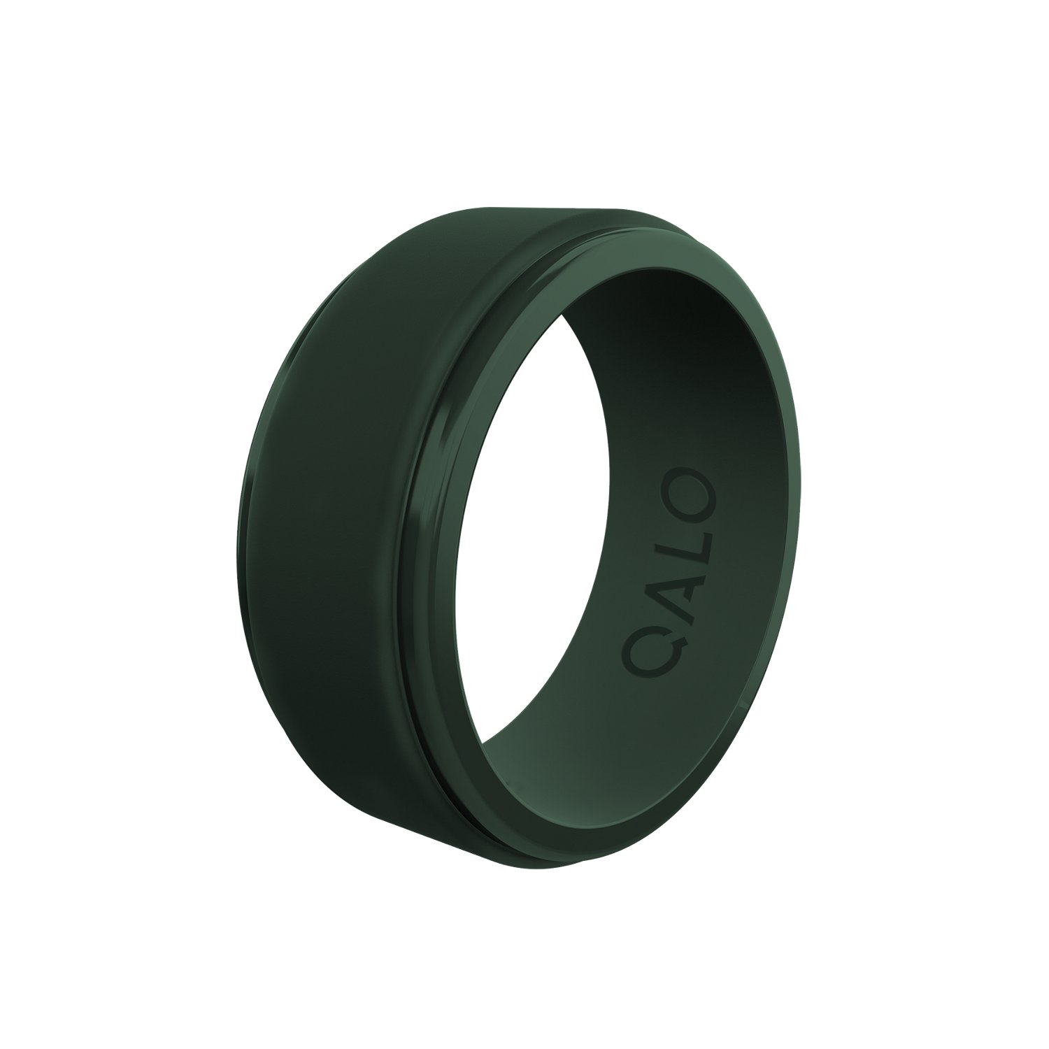QALO Men's Polished Step Edge Silicone Ring                                                                                      - view number 2
