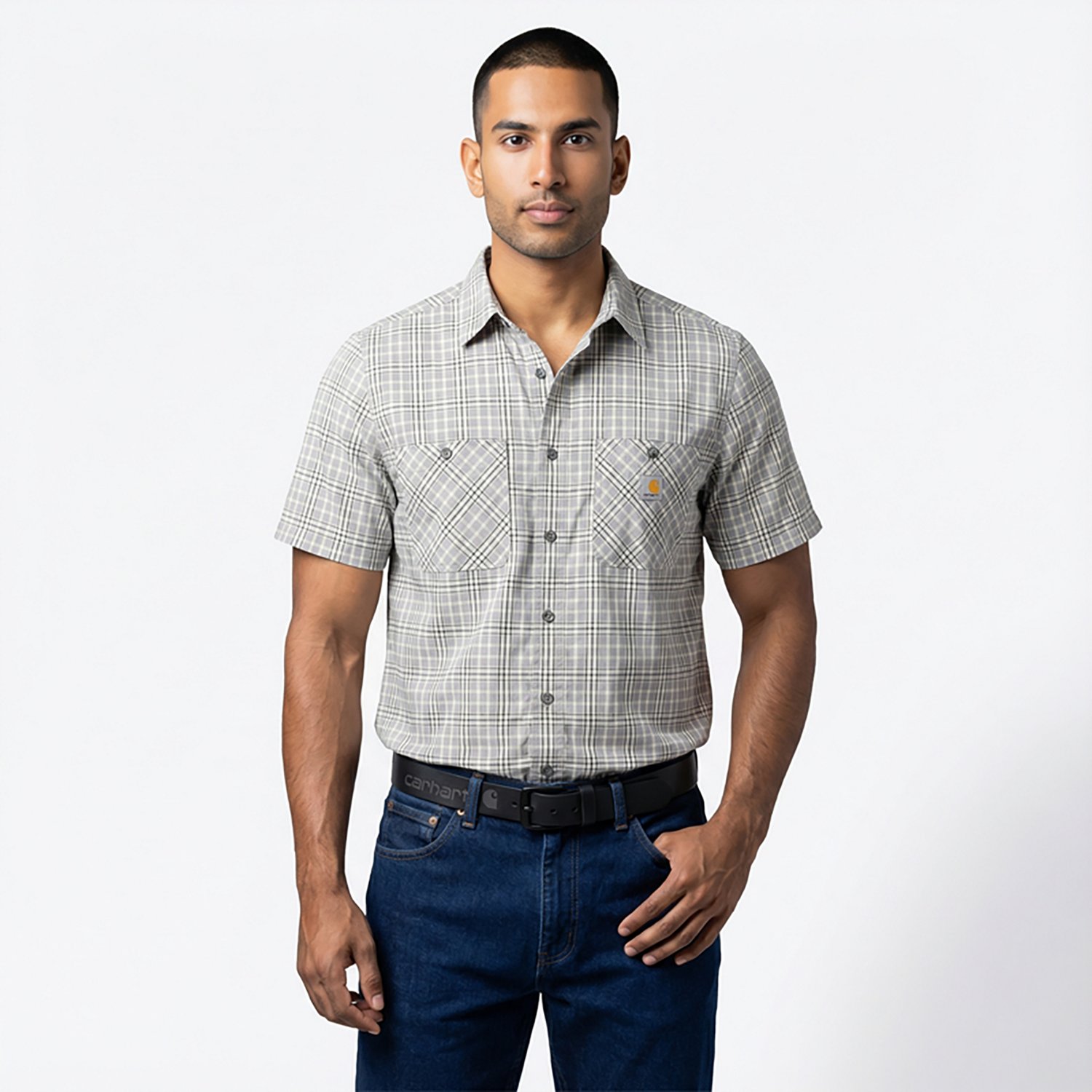 Carhartt Men's Rugged Flex Relaxed Fit Button Down Plaid Shirt - view number 2