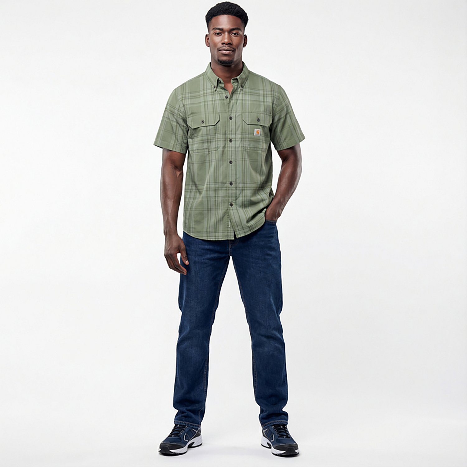 Carhartt Men's Midweight Plaid Button Down Shirt