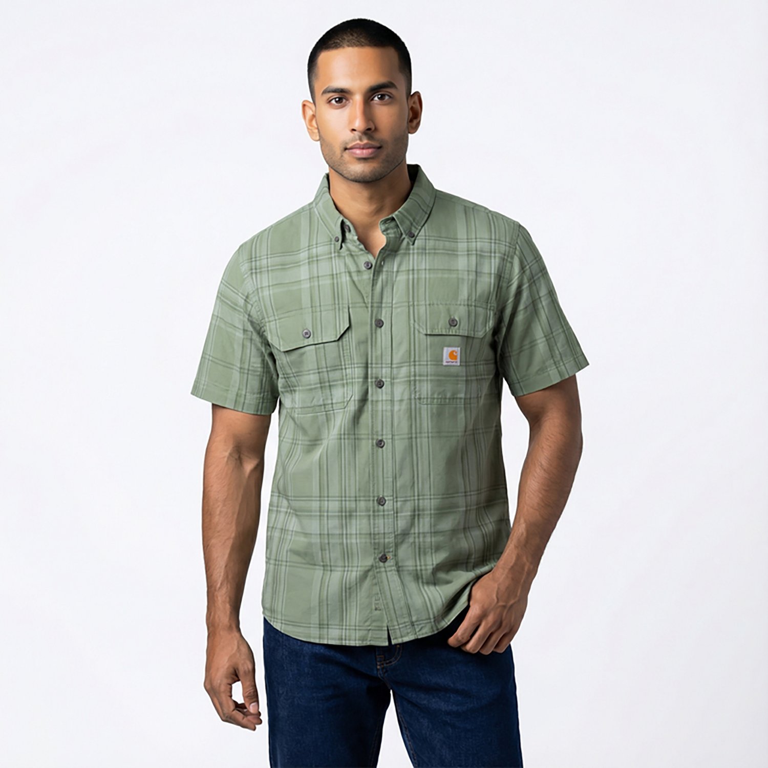 Carhartt Men's Midweight Plaid Button Down Shirt - view number 2
