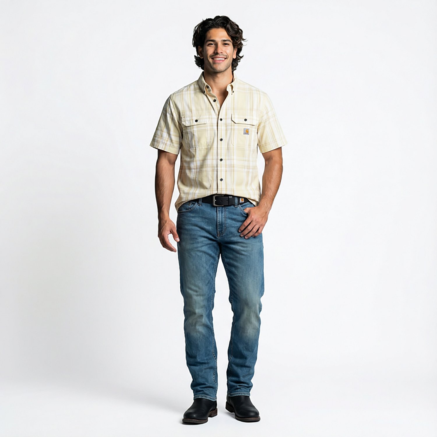 Carhartt Men's Midweight Plaid Button Down Shirt