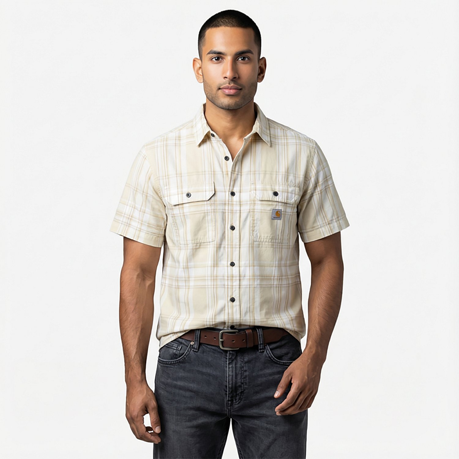 Carhartt Men's Midweight Plaid Button Down Shirt - view number 2