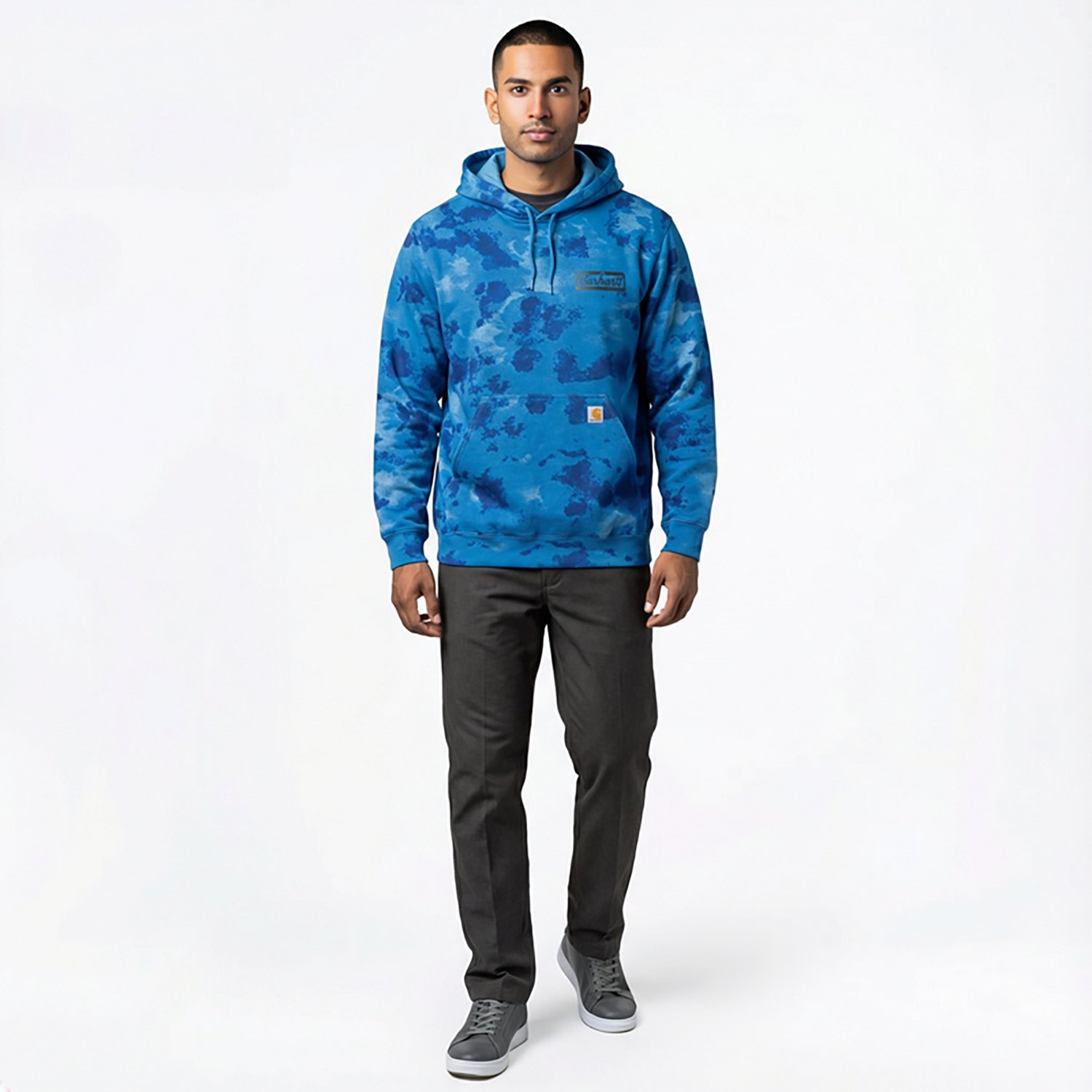 Carhartt Men's Watercolor Camo Graphic Midweight Long Sleeve Hooded Sweatshirt