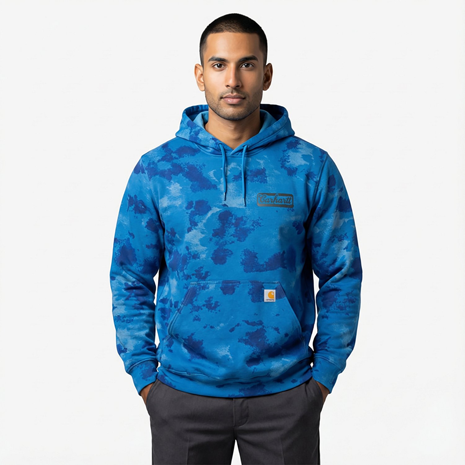 Carhartt Men's Watercolor Camo Graphic Midweight Long Sleeve Hooded Sweatshirt - view number 2