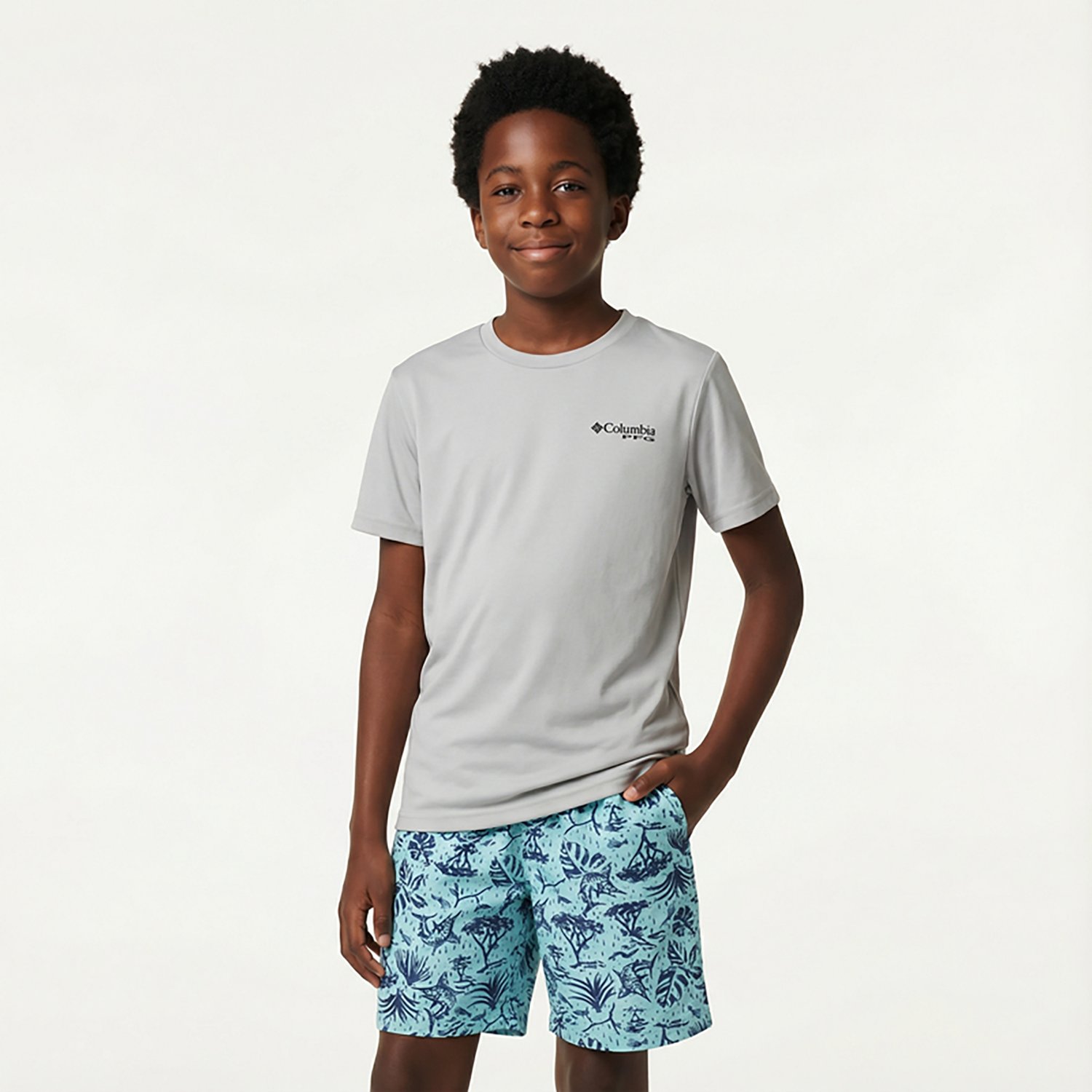 Columbia Sportswear Boys' Fish Flag Fade Short Sleeve T-shirt