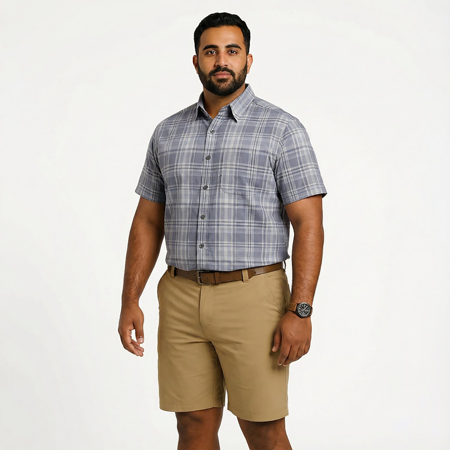 Magellan Outdoors Men's Hickory Canyon Plaid Short Sleeve Shirt                                                                  - view number 8