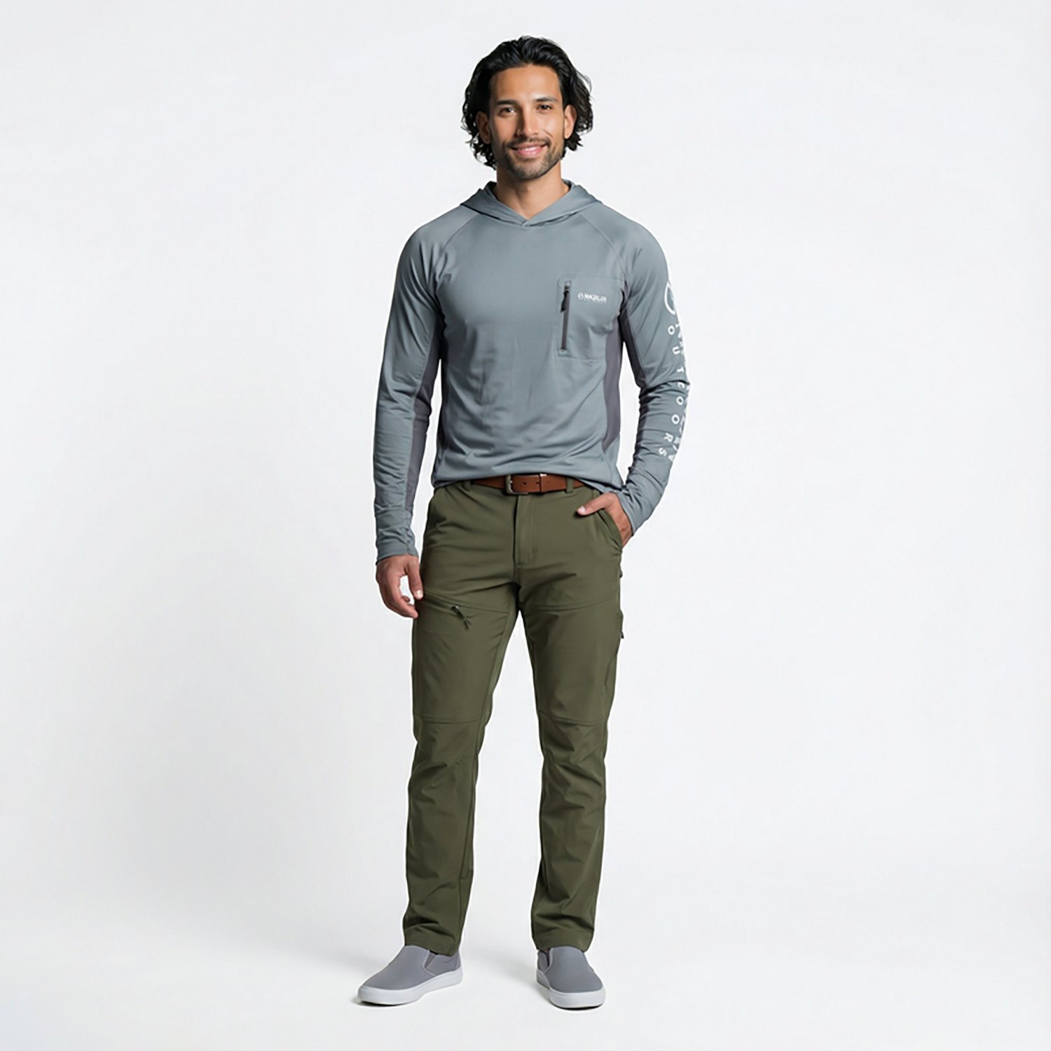 Magellan Outdoors Men's Fish Gear Angler Long Sleeve Hoodie