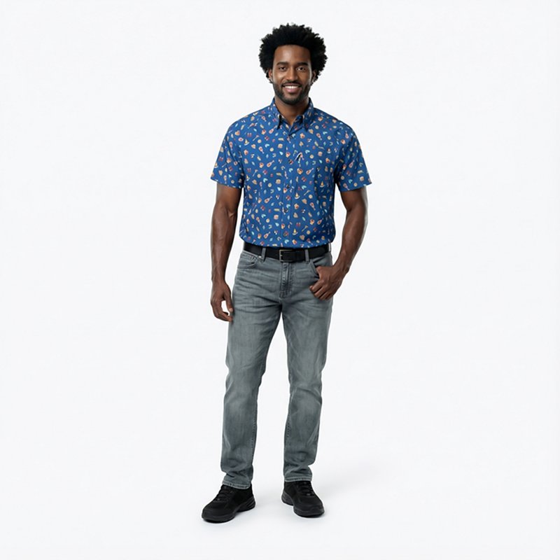 Magellan Outdoors Men's Hickory Canyon Print Short Sleeve Shirt-image