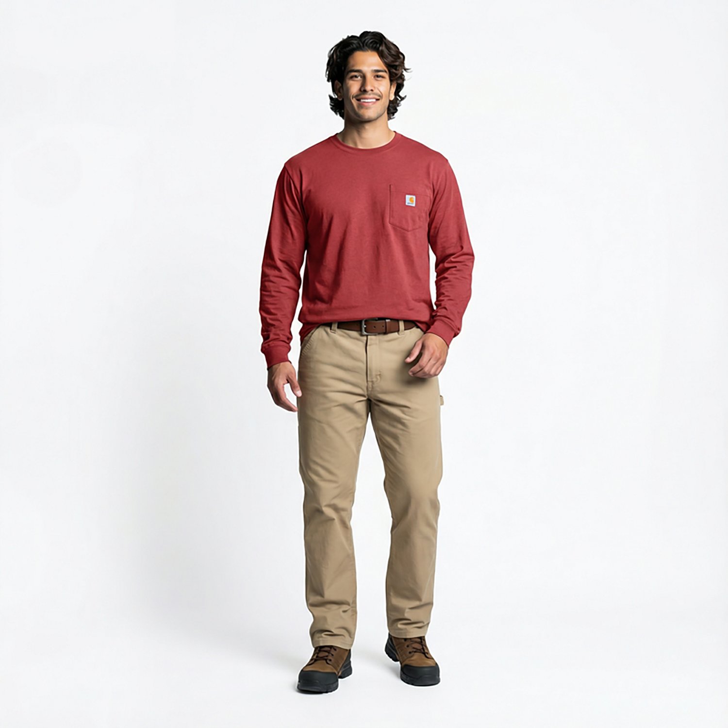 Carhartt Men's Loose Fit Heavy Weight Long Sleeve Pocket C Graphic Tee