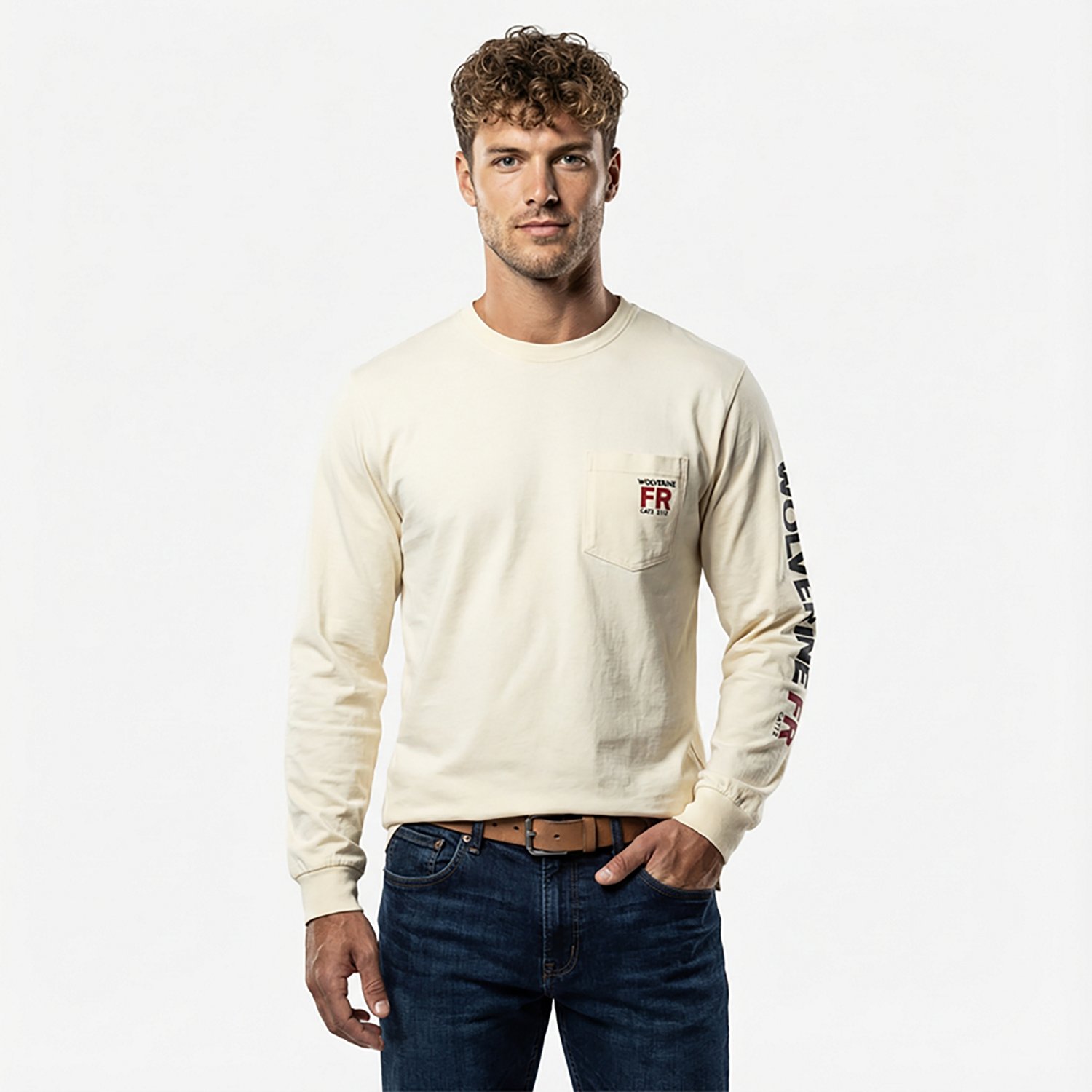 Wolverine Men's Flame Resistant Long Sleeve Henley T-shirt - view number 2