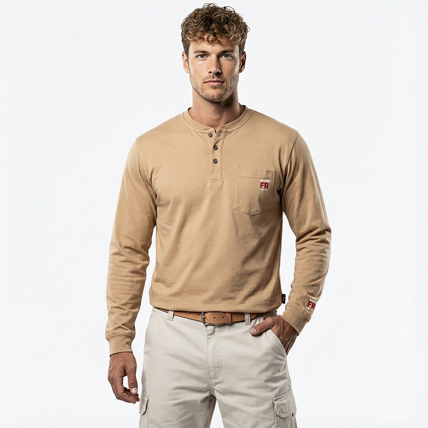 Wolverine Men's Flame Resistant Long Sleeve Henley T-shirt - view number 2