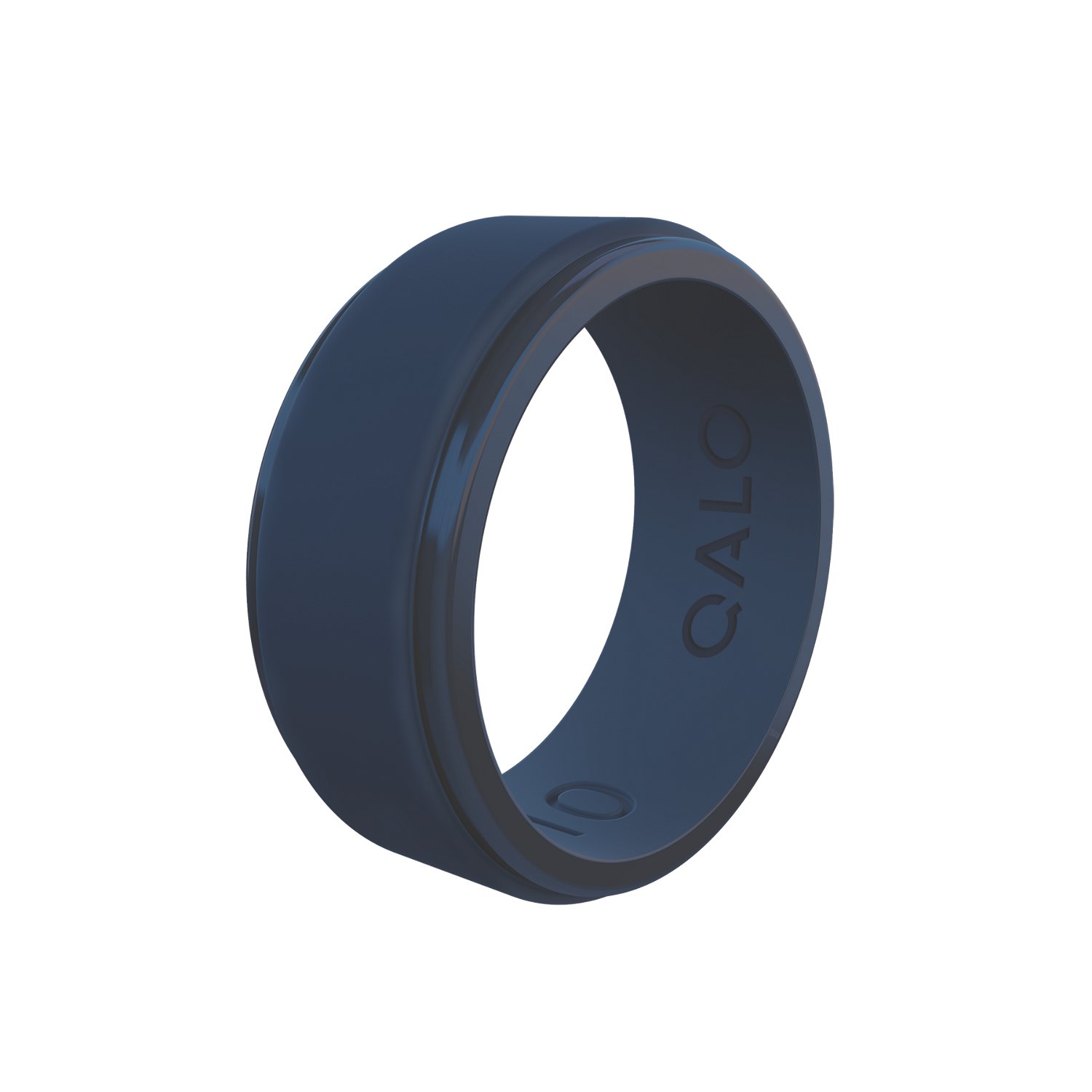 QALO Men's Polished Step Edge Silicone Ring                                                                                      - view number 2