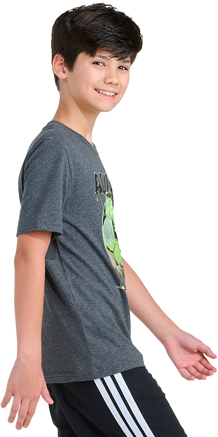 adidas Boys' Soccer Drip Heather Short Sleeve T-shirt - view number 4