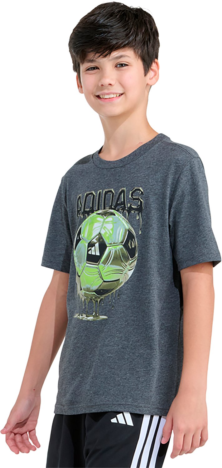 adidas Boys' Soccer Drip Heather Short Sleeve T-shirt - view number 3