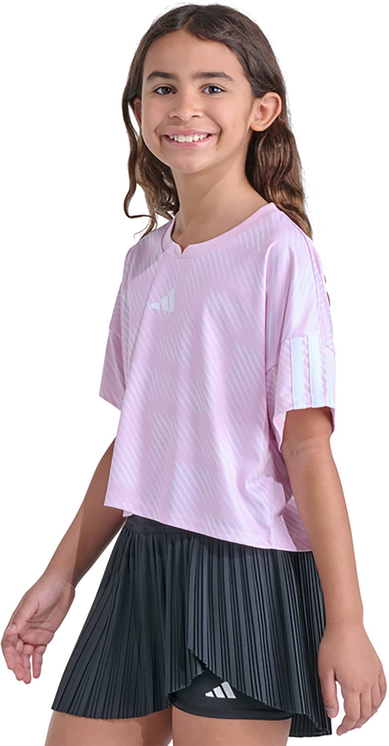 adidas Girls' All Over Print World Soccer Top - view number 4