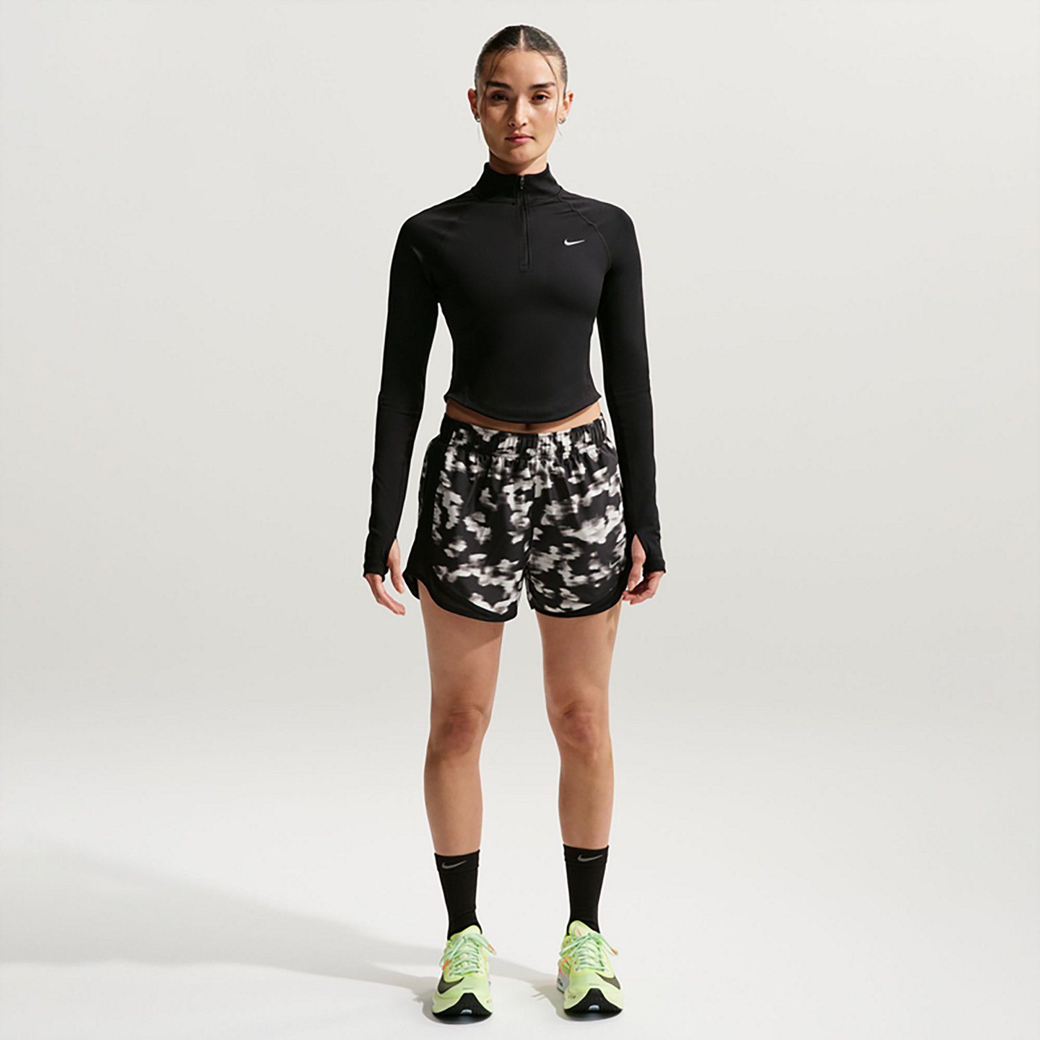 Nike Women's Tempo Mid-Rise Brief-Lined Printed Running Shorts 3 in - view number 4