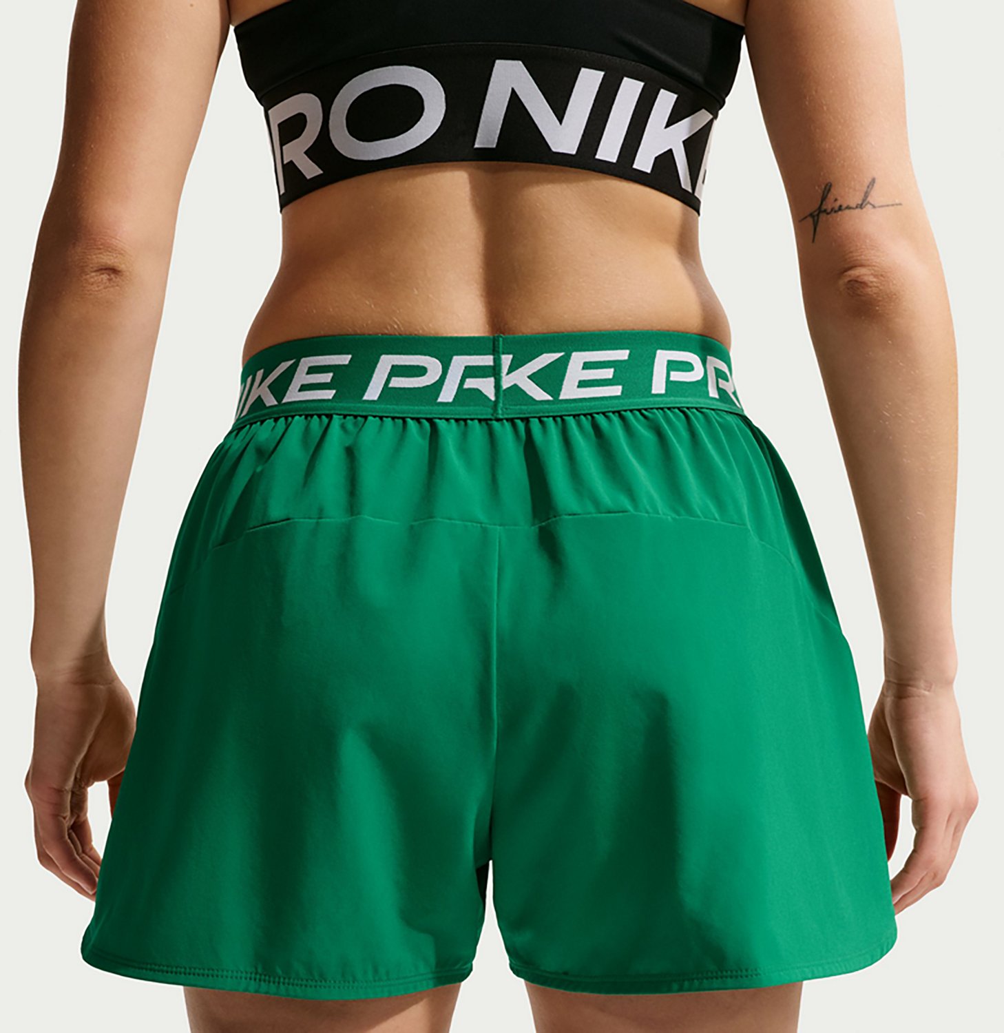 Nike Women's Pro Dri-FIT Mid-Rise Brief-Lined Woven Shorts 3 in - view number 2