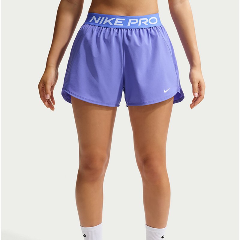 Nike Women's Pro Dri-FIT Mid-Rise Brief-Lined Woven Shorts 3 in