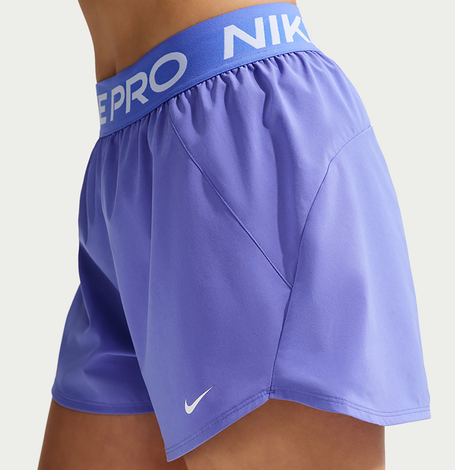 Nike Women's Pro Dri-FIT Mid-Rise Brief-Lined Woven Shorts 3 in - view number 2