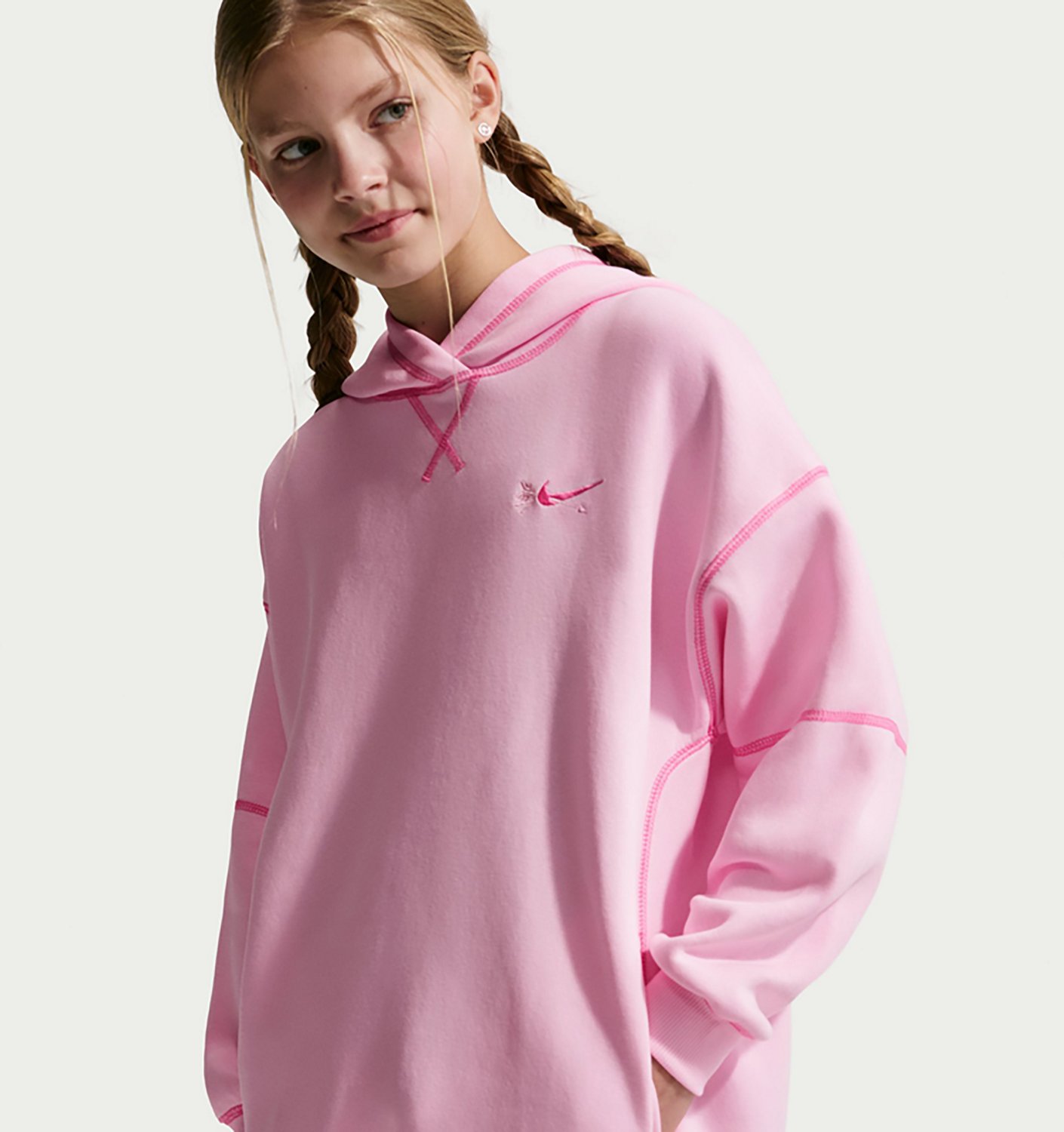 Nike Girls' Nike Sportswear Hyper Fem V-Day Oversized Hoodie